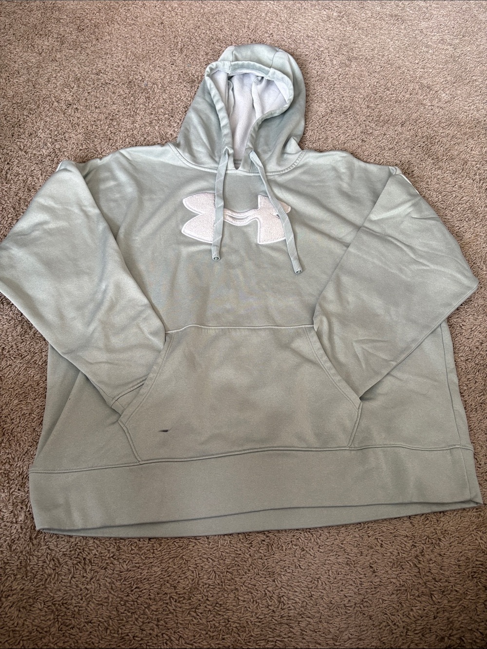Under Armour Sage Green Hoodie with White Logo